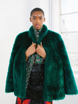 Emerald Chubby Faux Fur Jacket Outerwear arcadeshops.com