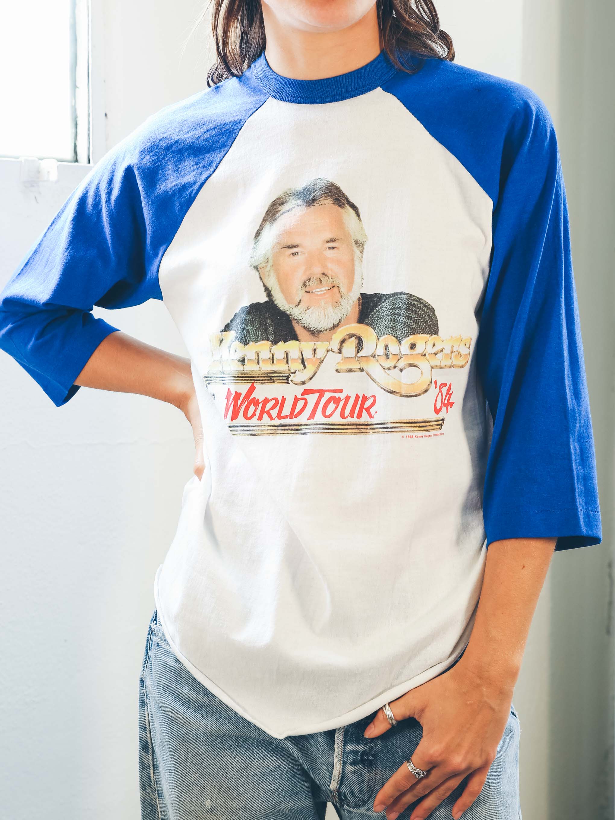 80'sヴィンテージKennyRogersケニーロジャース1984ロックTシャツ 80'sヴィンテージKennyRogersケニーロジャース1984ロックTシャツ