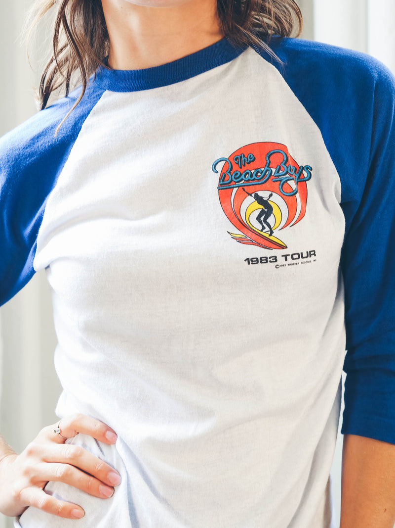 1983 Beach Boys Raglan Tour Tee T-Shirt arcadeshops.com