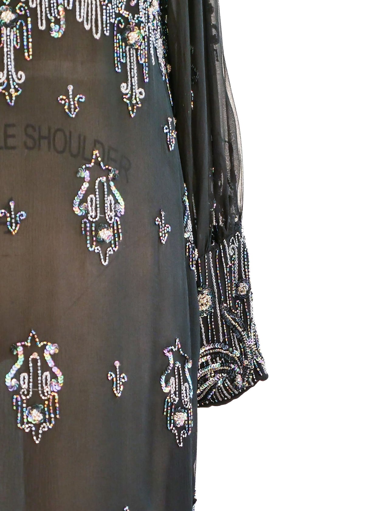 Beaded Silk Chiffon Dress