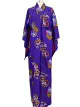 Purple Floral Printed Kimono Jacket arcadeshops.com