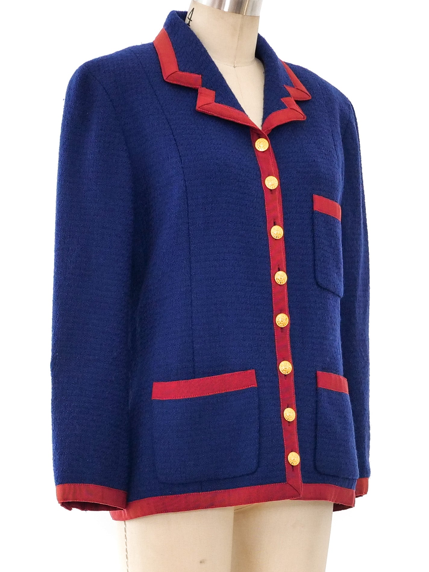 Chanel Ribbon Trimmed Tweed Jacket