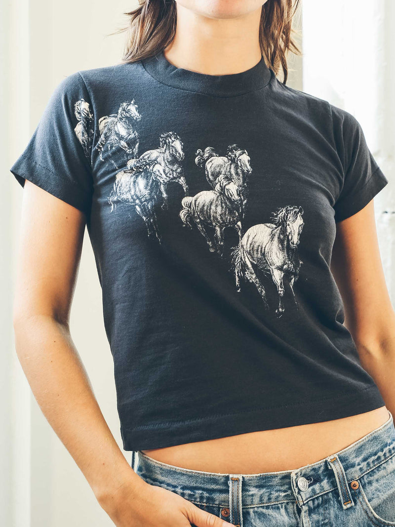 Horses Baby Tee T-Shirt arcadeshops.com