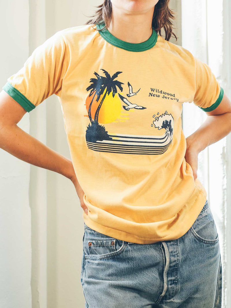 Wildwood New Jersey Ringer Tee T-Shirt arcadeshops.com