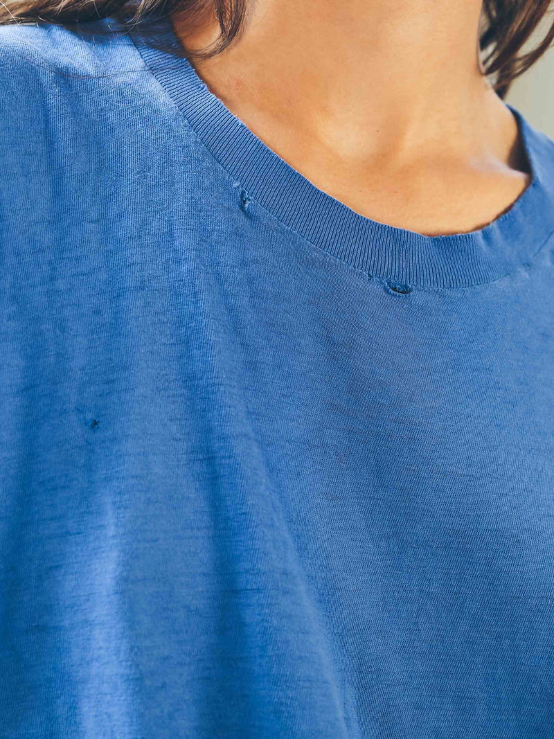 Distressed Blue Blank Tee T-Shirt arcadeshops.com