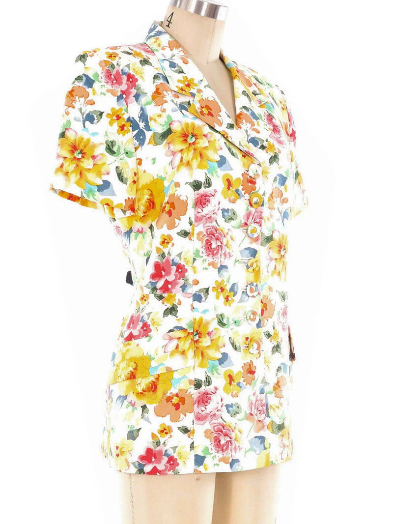 Christian Dior Floral Short Sleeve Jacket Jacket arcadeshops.com