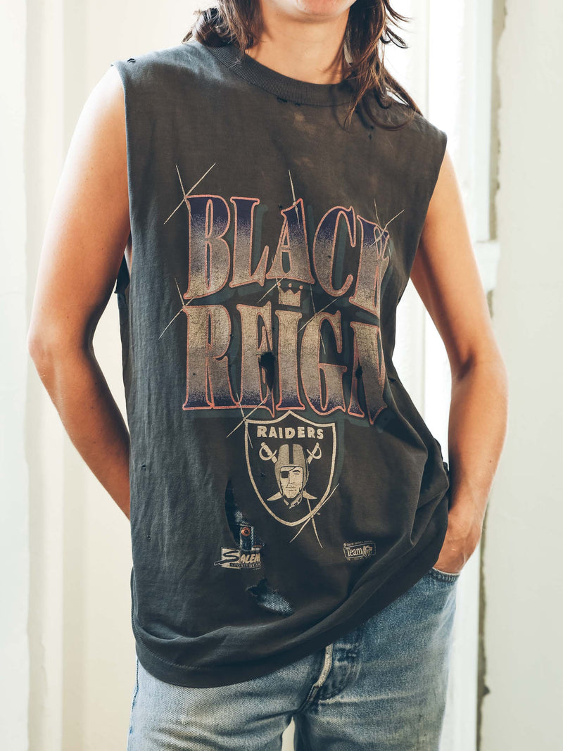Distressed Raiders Sleeveless Tee T-Shirt arcadeshops.com