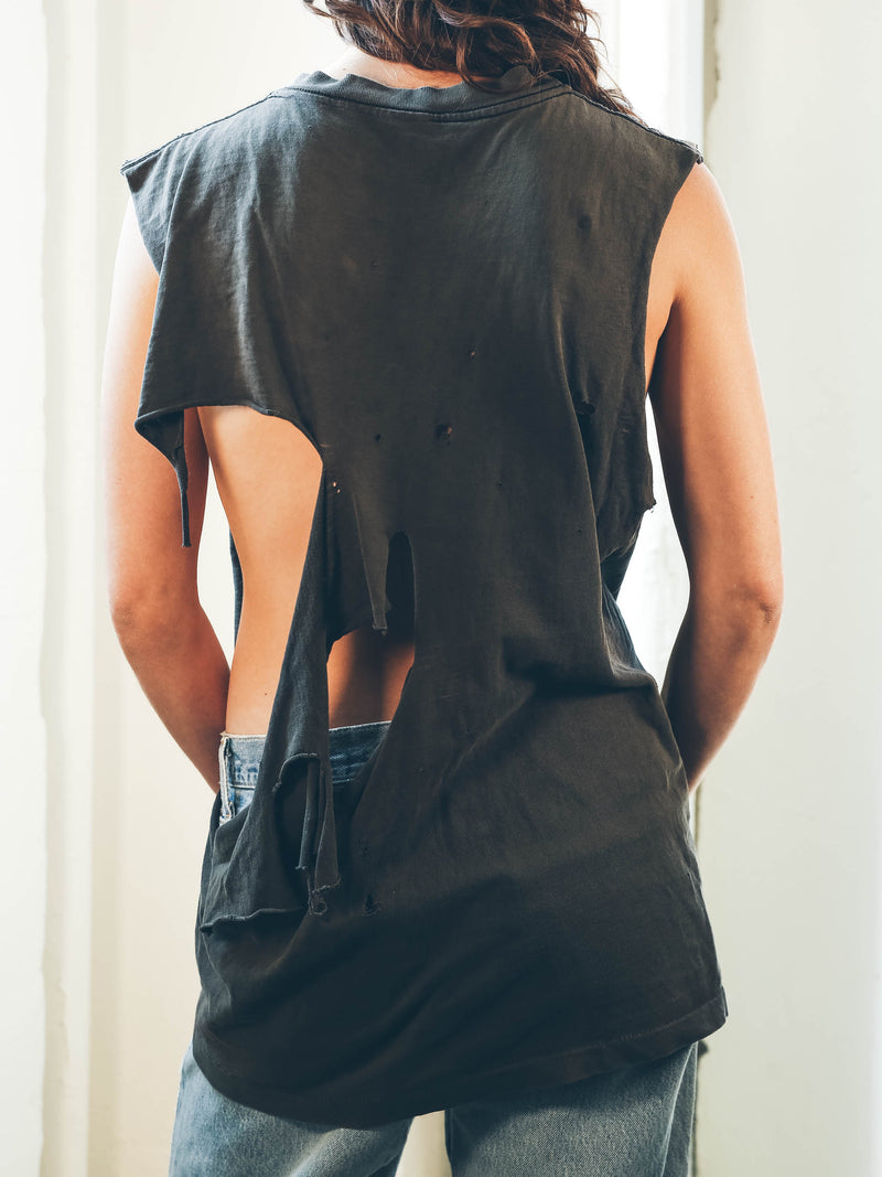 Distressed Raiders Sleeveless Tee T-Shirt arcadeshops.com