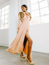 1970s Ossie Clark Blush Wrap Dress Dress arcadeshops.com