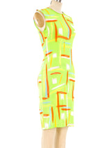 Gianni Versace Printed Sleeveless Dress Dress arcadeshops.com