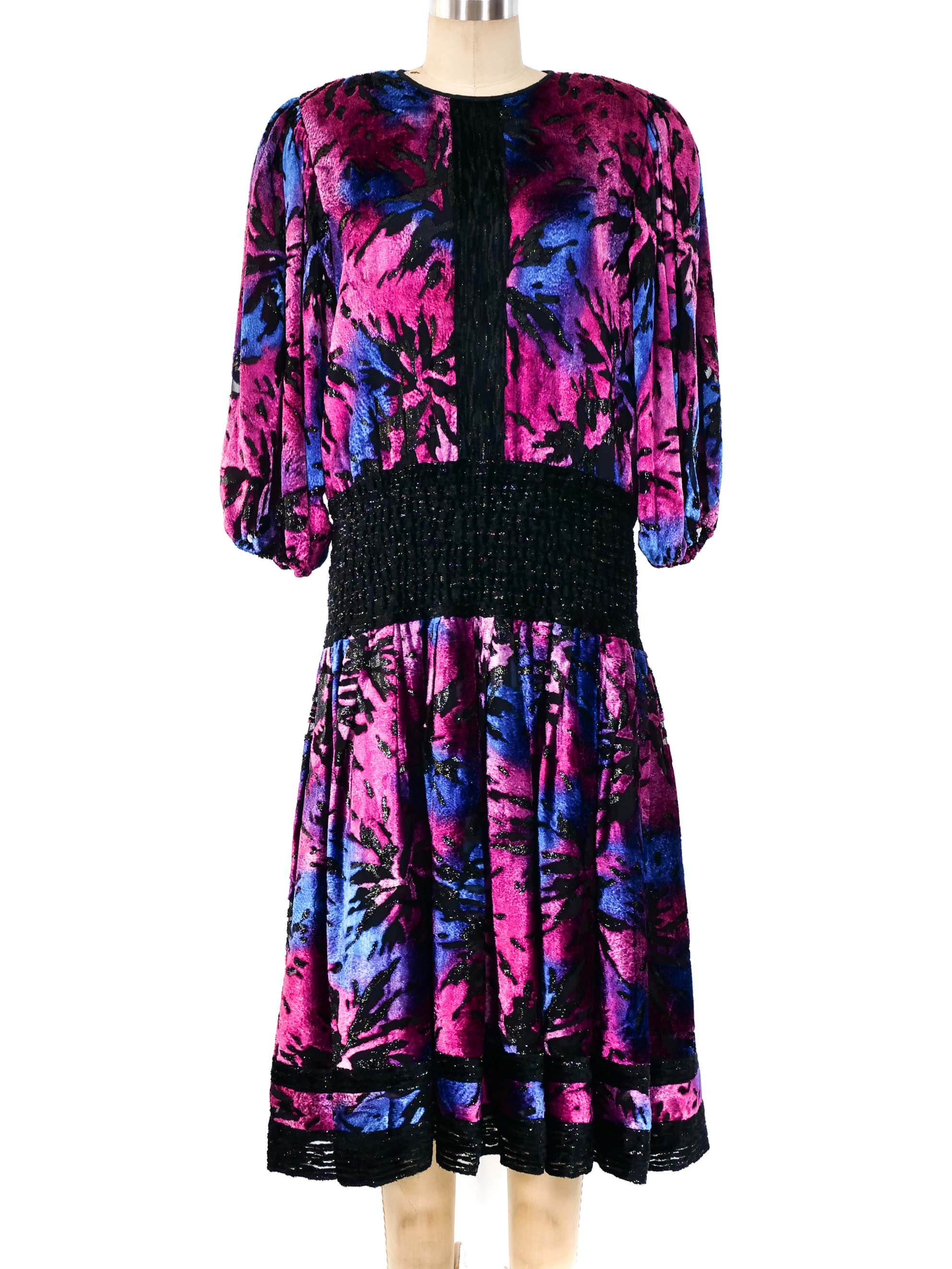 Diane Freis Devore Velvet Ombre Dress