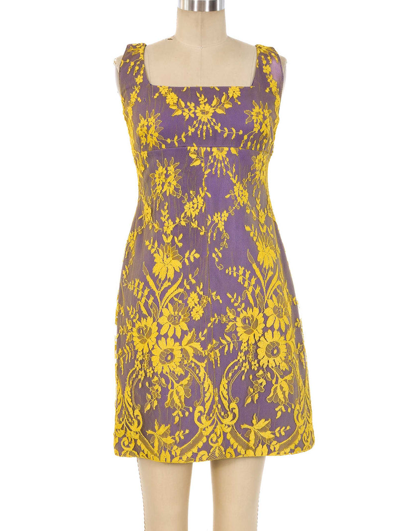 Gianni Versace Lace Mini Tank Dress Dress arcadeshops.com