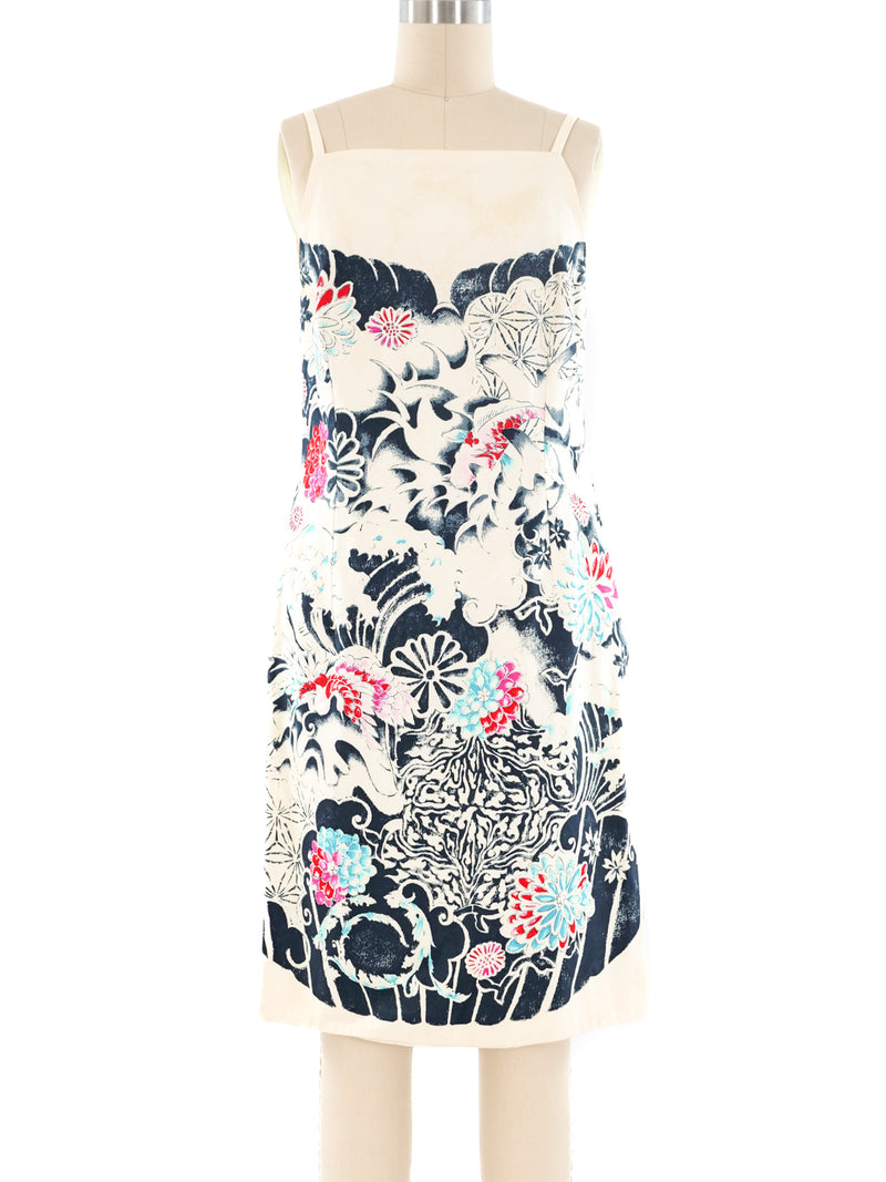 Gianni Versace Floral Printed Dress Ensemble Suit arcadeshops.com