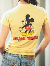Pastel Yellow Mickey Mouse Tee T-Shirt arcadeshops.com