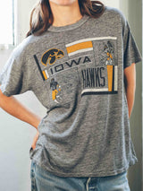 Iowa Hawks Heather Grey Tee T-Shirt arcadeshops.com