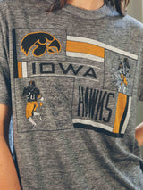 Iowa Hawks Heather Grey Tee T-Shirt arcadeshops.com