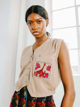 Christian Dior Embroidered Knit Vest Top arcadeshops.com