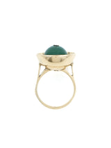 18k Gold and Jade Modernist Cup Ring Fine Jewelry arcadeshops.com
