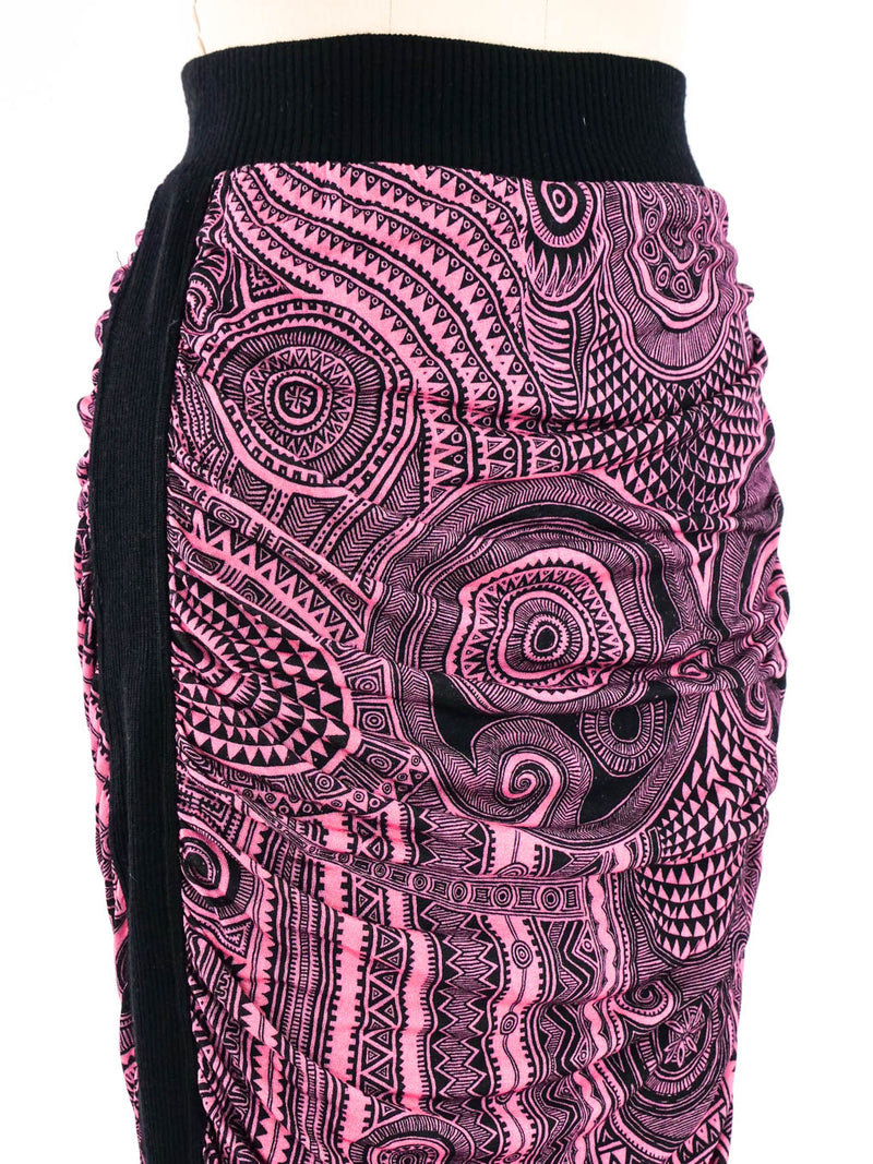 Jean Paul Gaultier Printed Mesh Skirt Bottom arcadeshops.com