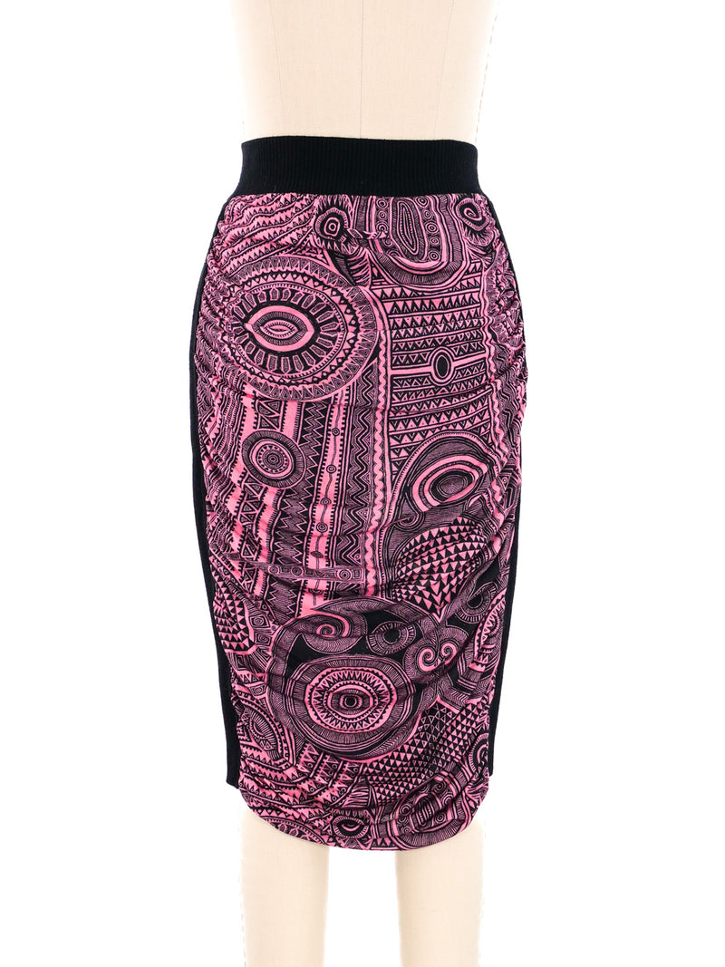 Jean Paul Gaultier Printed Mesh Skirt Bottom arcadeshops.com