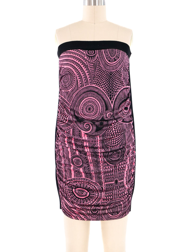 Jean Paul Gaultier Printed Mesh Skirt Bottom arcadeshops.com