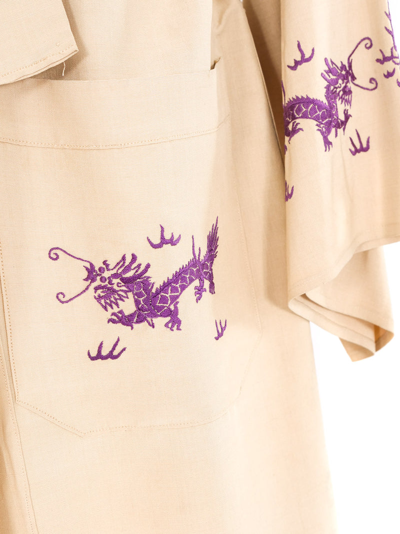 Dragon Embroidered Chinese Robe Jacket arcadeshops.com