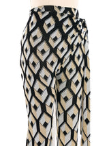 Paco Rabanne Metallic Geometric Knit Pants Bottom arcadeshops.com