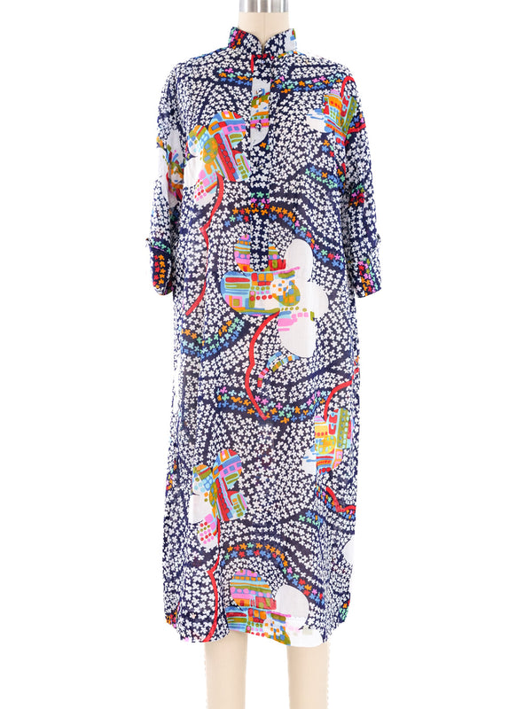 Catherine Ogust Printed Tunic Dress Dress arcadeshops.com