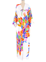 Tropical Floral Printed Caftan Dress arcadeshops.com