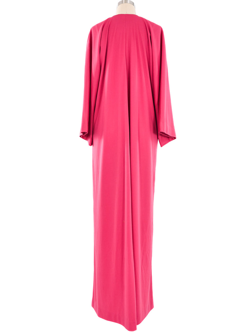 Halston IV Fuschia Jersey Caftan Dress arcadeshops.com