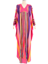 Josefa Rainbow Striped Ribbon Caftan Dress arcadeshops.com