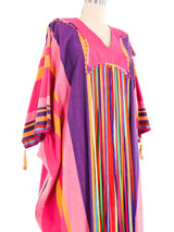 Josefa Rainbow Striped Ribbon Caftan Dress arcadeshops.com