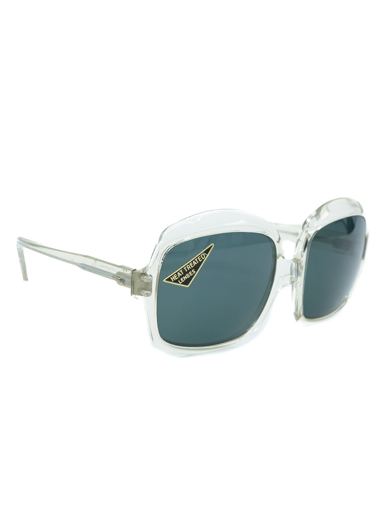 1960's Square Crystal Sunglasses Accessory arcadeshops.com
