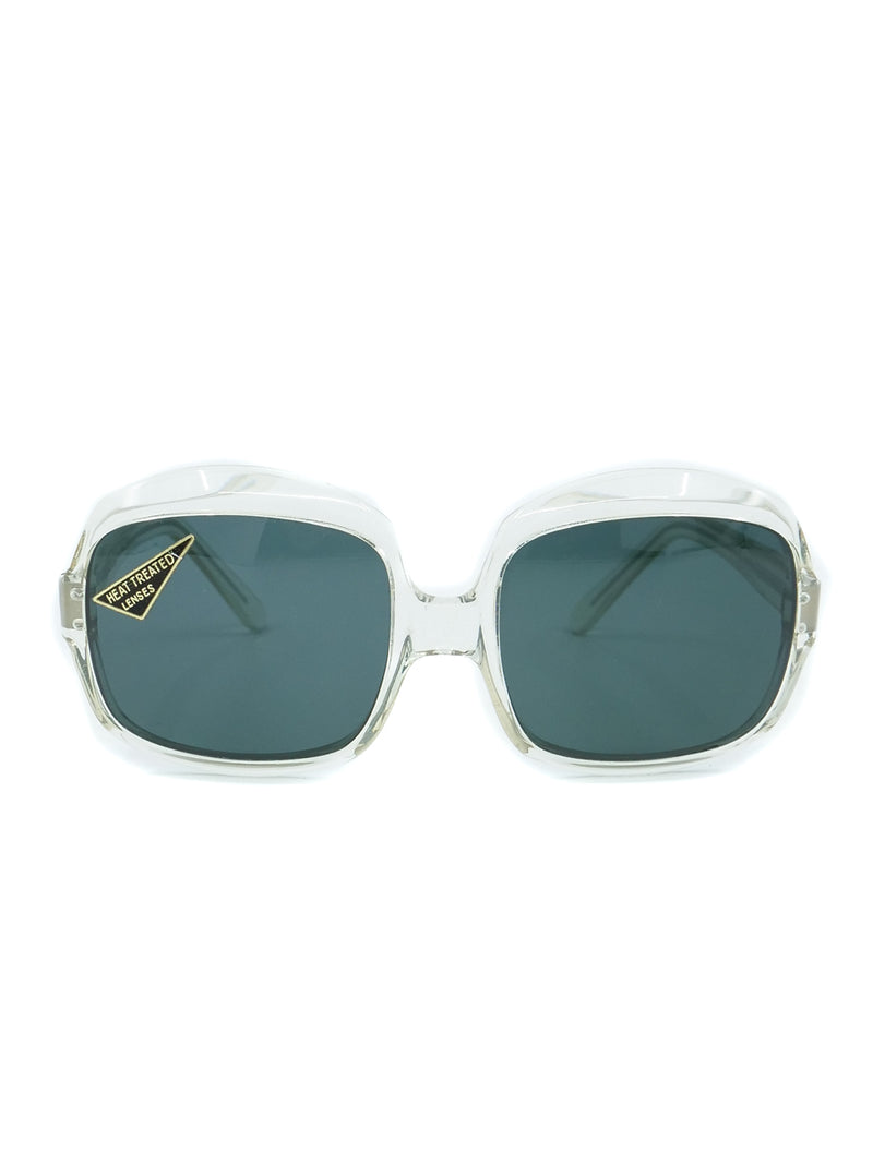 1960's Square Crystal Sunglasses Accessory arcadeshops.com