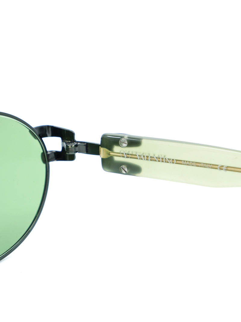 Valentino Green Tinted Sunglasses Accessory arcadeshops.com