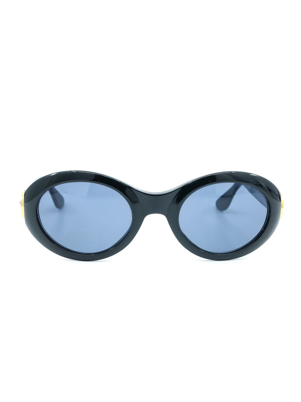 Gianfranco Ferre Oval Black Sunglasses Accessory arcadeshops.com