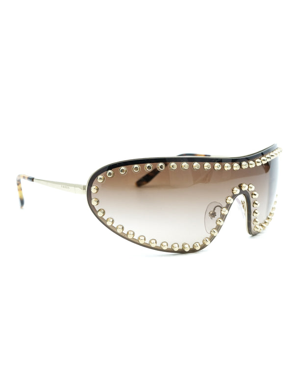 Prada Studded Shield Sunglasses Accessory arcadeshops.com