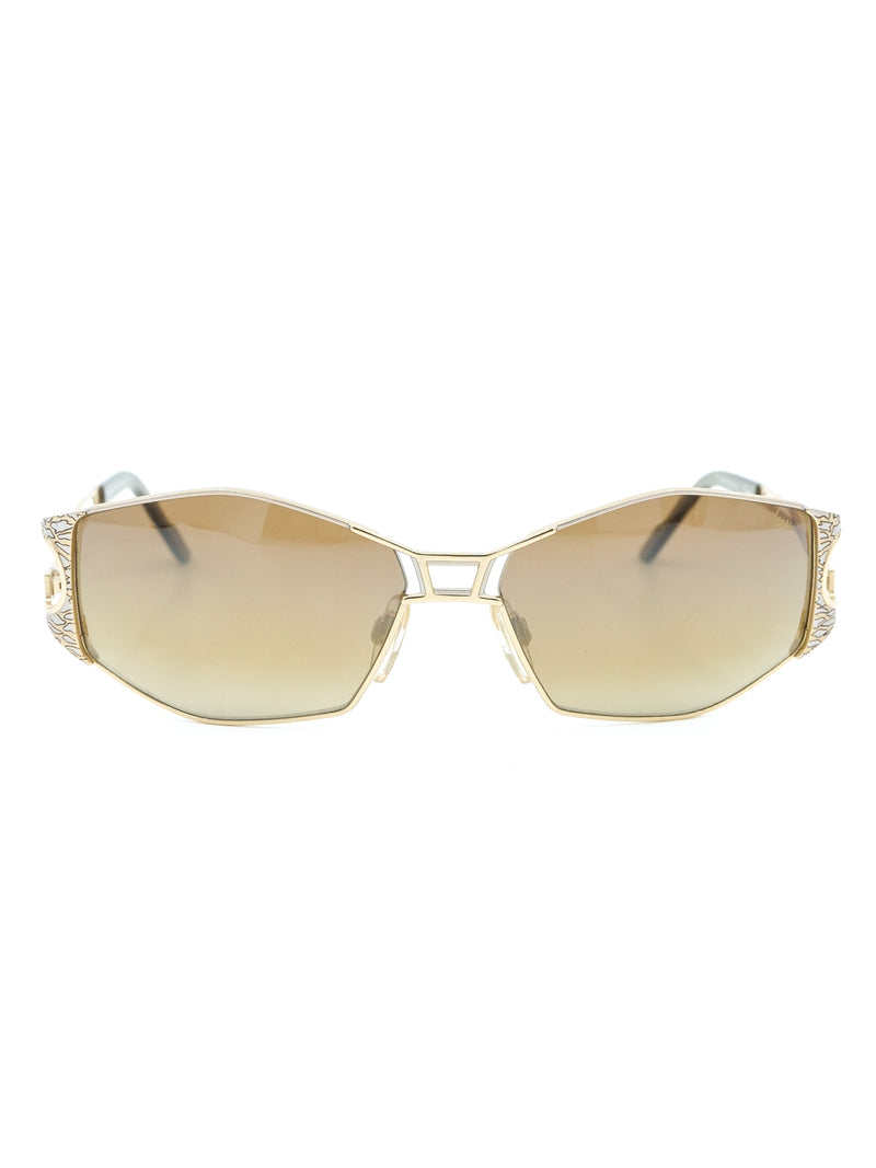 Cazal Mirrored Wrap Sunglasses Accessory arcadeshops.com