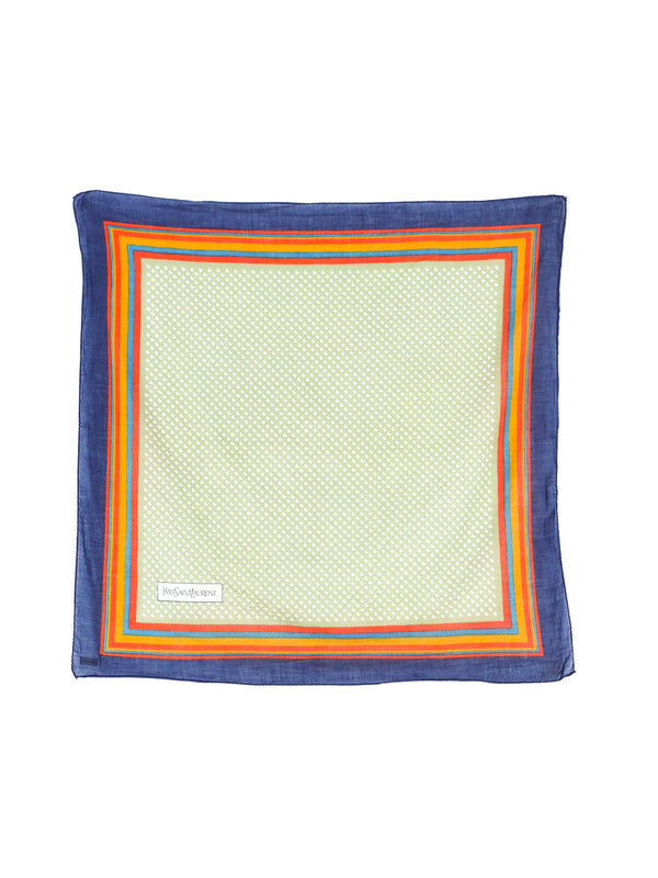 Yves Saint Laurent Leaf Printed Cotton Gauze Scarf Accessory arcadeshops.com