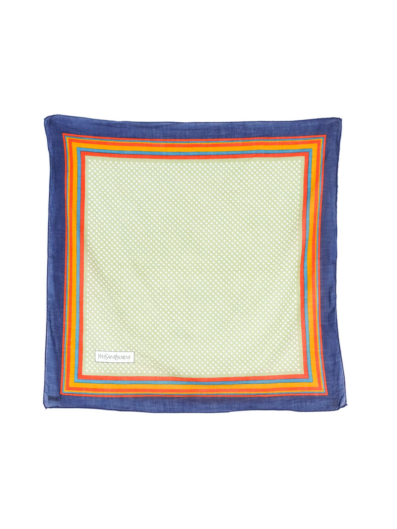 Yves Saint Laurent Leaf Printed Cotton Gauze Scarf Accessory arcadeshops.com