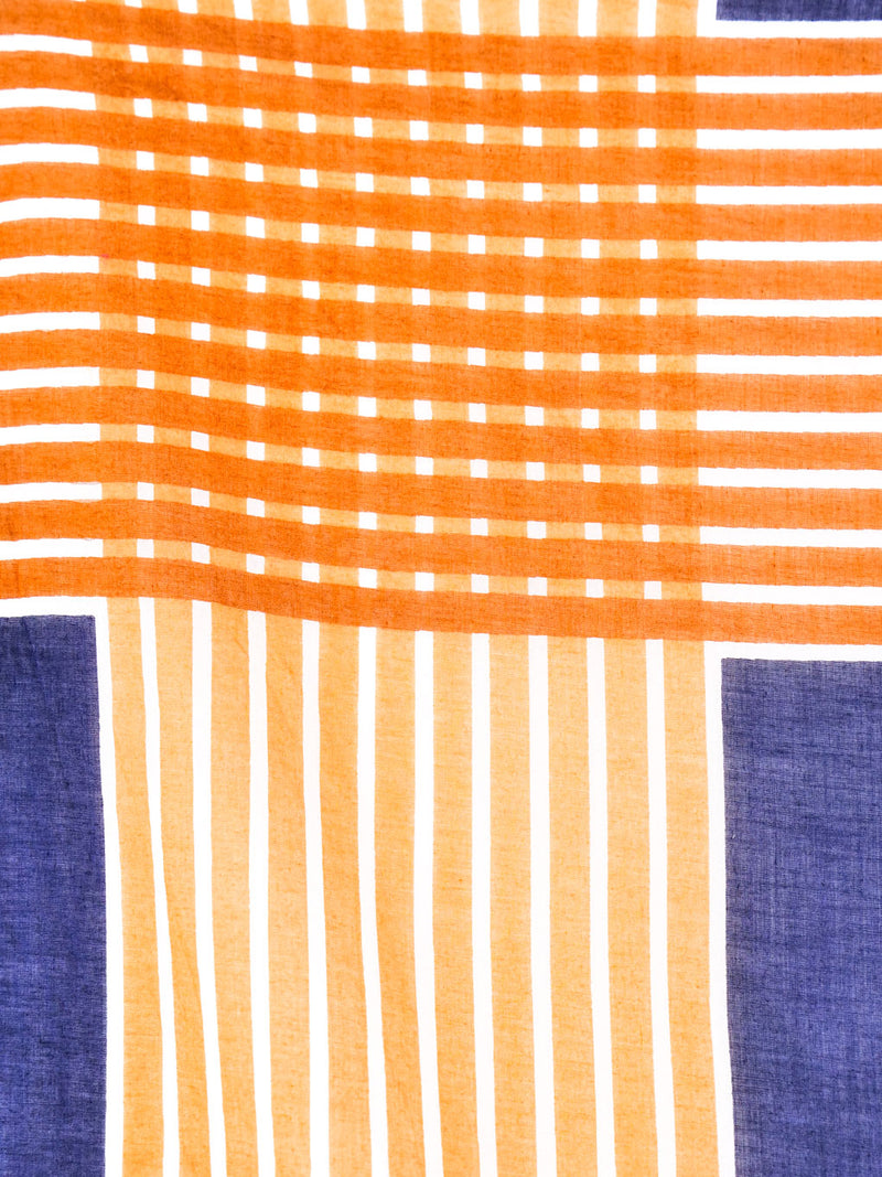 Yves Saint Laurent Plaid Cotton Gauze Scarf Accessory arcadeshops.com