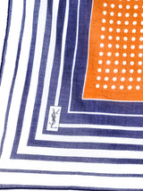 Yves Saint Laurent Dot Print Cotton Gauze Scarf Accessory arcadeshops.com