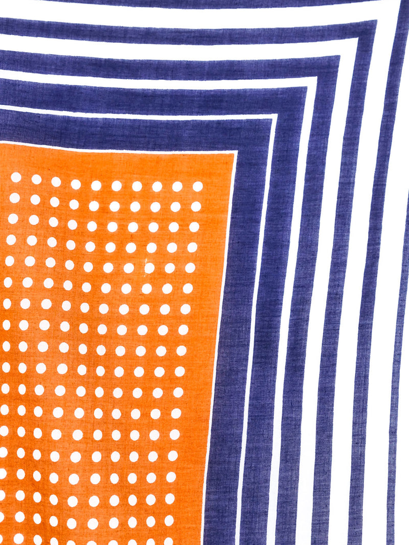 Yves Saint Laurent Dot Print Cotton Gauze Scarf Accessory arcadeshops.com