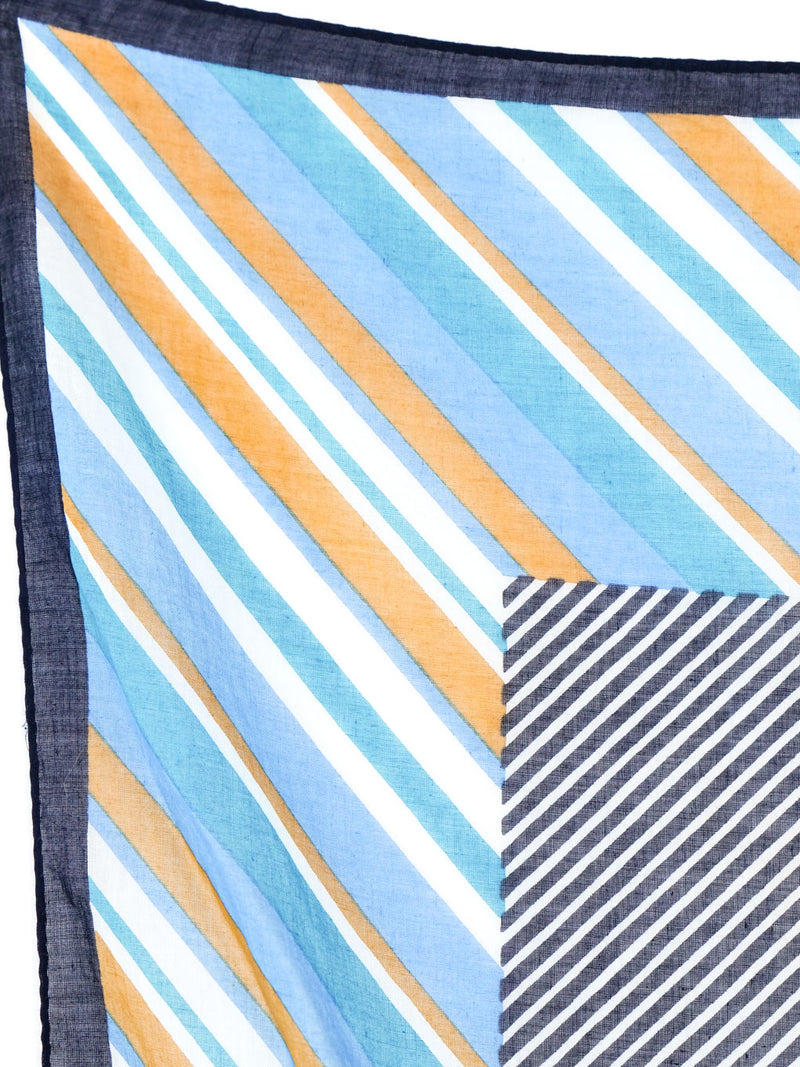 Yves Saint Laurent Striped Cotton Gauze Scarf Accessory arcadeshops.com