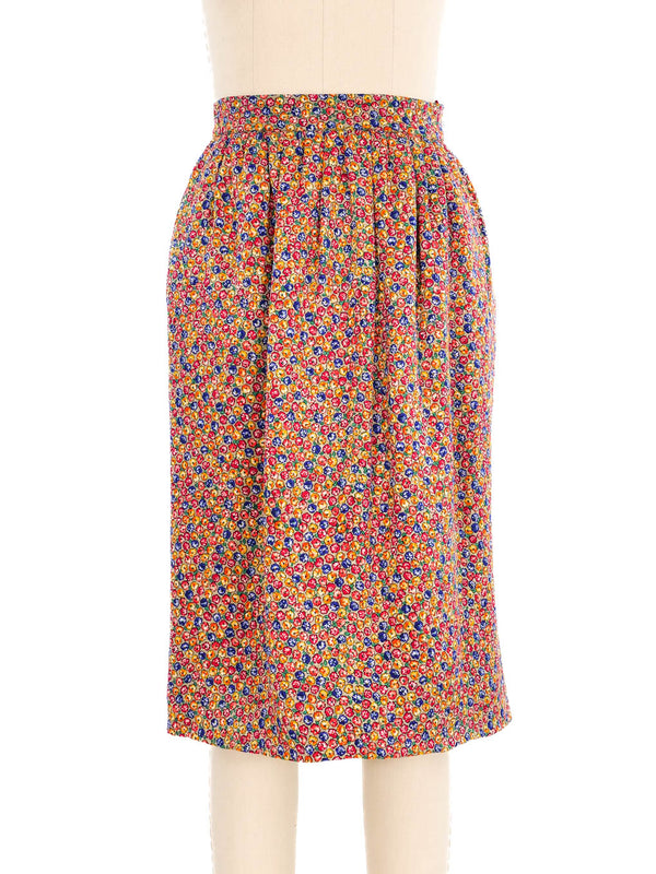 Valentino Floral Pleated Skirt Bottom arcadeshops.com