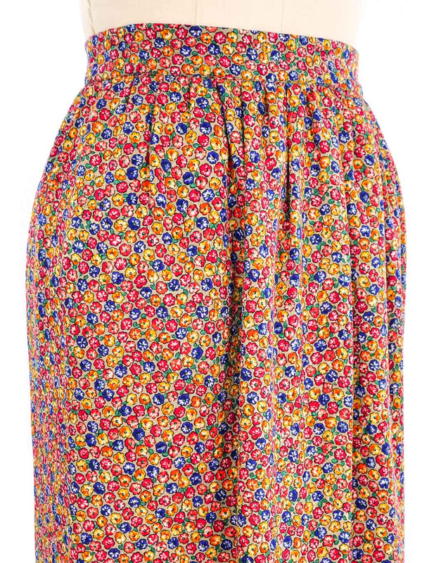 Valentino Floral Pleated Skirt Bottom arcadeshops.com