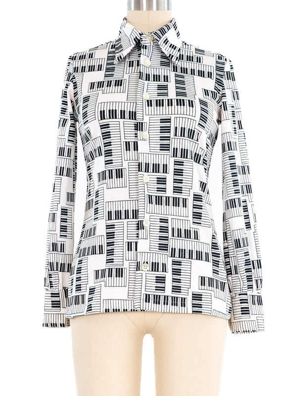 Givenchy Piano Print Top Top arcadeshops.com