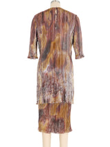 Judy Hornby Hand Dyed Metallic Pleated Dress Dress arcadeshops.com