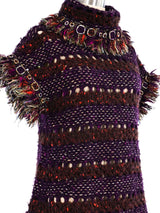 Chanel Fringed Open Crochet Dress Dress arcadeshops.com