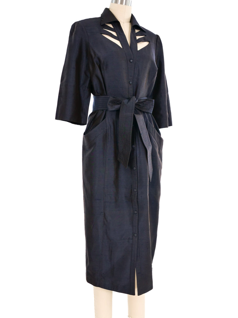 Thierry Mugler Cutout Belted Dress Dress arcadeshops.com